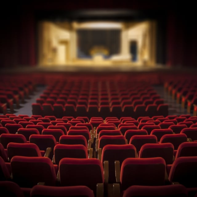 rows of empty chairs at the san francisco playhouse