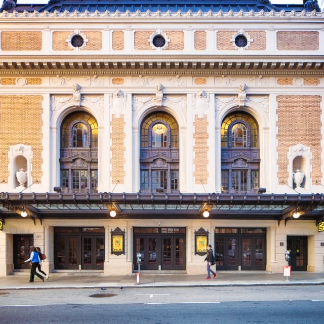 exterior view of the curran theatre in san francisco